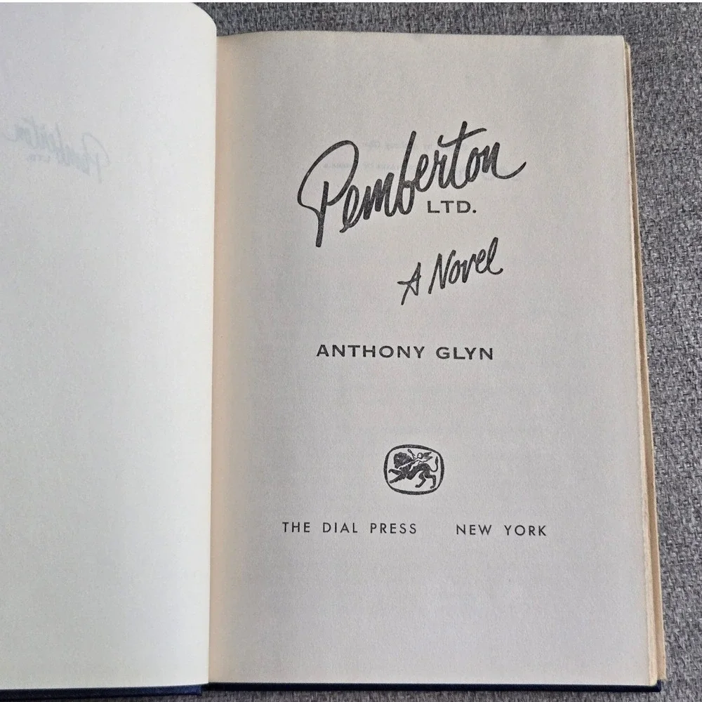 The Dial Press Pemberton Ltd Anthony Glyn 1957 Hardcover First Edition Book